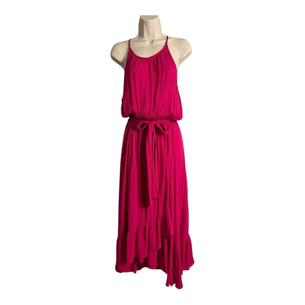 Ivory Cove Boutique Pink Resort Dress Cruise Vacation gauze Summer Fuscia S M